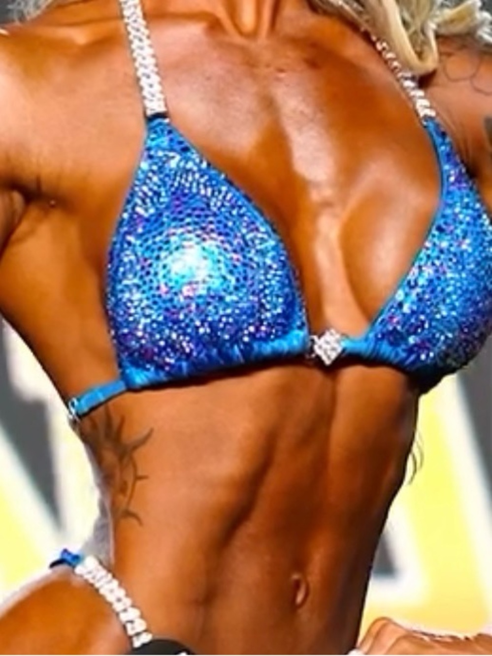 Fully crystallized competition bikini